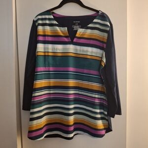Van Heusen Women's Multicolor Striped Blouse
